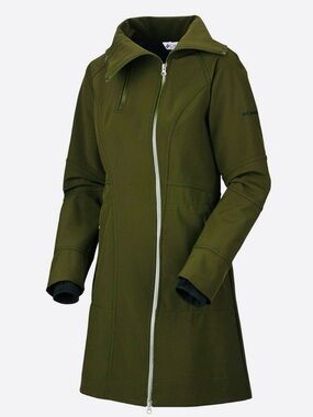 Columbia Tech Timber Pointe Omni Rain Dark Green Jacket Size L